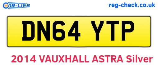 DN64YTP are the vehicle registration plates.