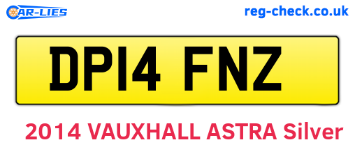 DP14FNZ are the vehicle registration plates.