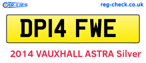 DP14FWE are the vehicle registration plates.