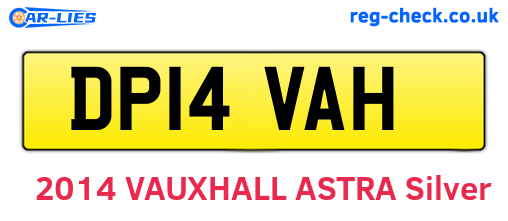 DP14VAH are the vehicle registration plates.