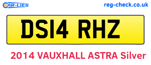 DS14RHZ are the vehicle registration plates.