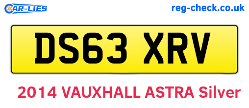 DS63XRV are the vehicle registration plates.