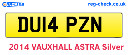 DU14PZN are the vehicle registration plates.