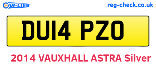 DU14PZO are the vehicle registration plates.