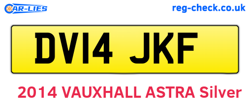 DV14JKF are the vehicle registration plates.