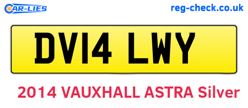 DV14LWY are the vehicle registration plates.