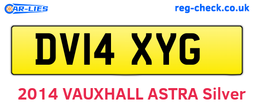 DV14XYG are the vehicle registration plates.
