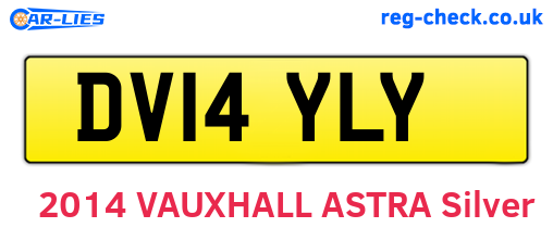 DV14YLY are the vehicle registration plates.