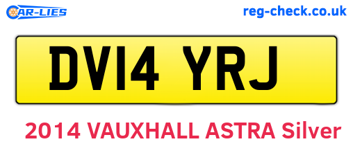 DV14YRJ are the vehicle registration plates.