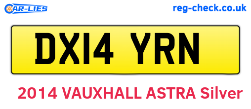 DX14YRN are the vehicle registration plates.