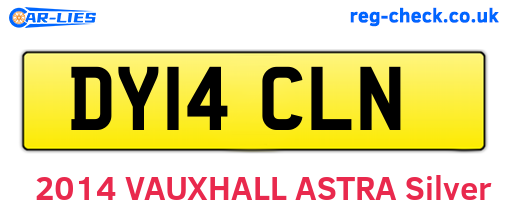 DY14CLN are the vehicle registration plates.