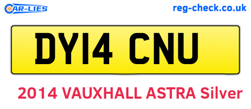 DY14CNU are the vehicle registration plates.