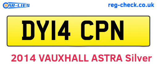 DY14CPN are the vehicle registration plates.