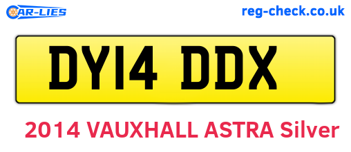 DY14DDX are the vehicle registration plates.