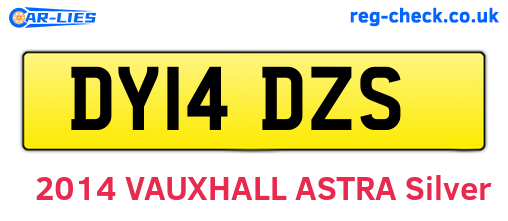 DY14DZS are the vehicle registration plates.