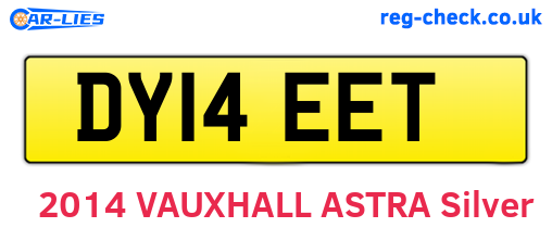 DY14EET are the vehicle registration plates.