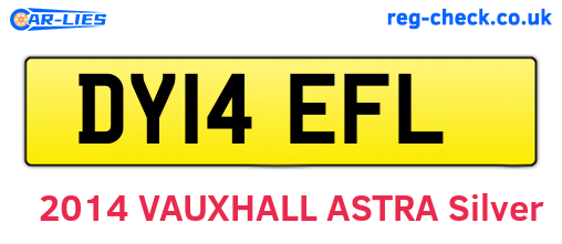 DY14EFL are the vehicle registration plates.