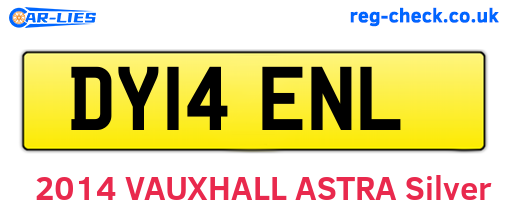 DY14ENL are the vehicle registration plates.