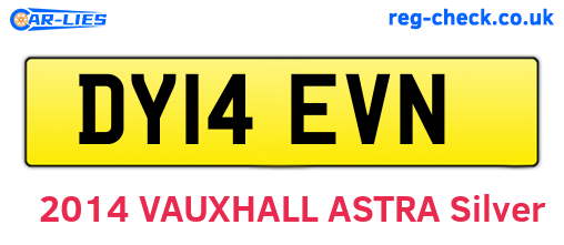 DY14EVN are the vehicle registration plates.