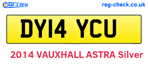 DY14YCU are the vehicle registration plates.