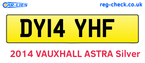 DY14YHF are the vehicle registration plates.