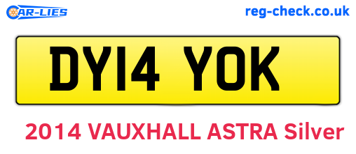 DY14YOK are the vehicle registration plates.