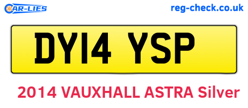 DY14YSP are the vehicle registration plates.