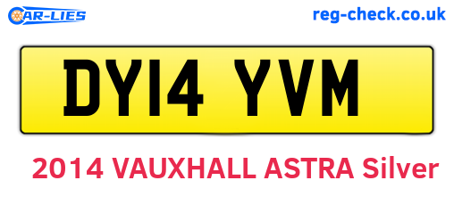 DY14YVM are the vehicle registration plates.