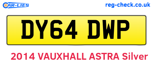 DY64DWP are the vehicle registration plates.