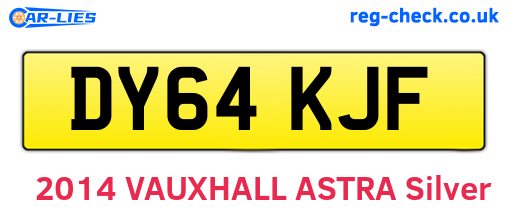 DY64KJF are the vehicle registration plates.
