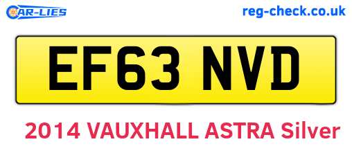 EF63NVD are the vehicle registration plates.