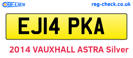 EJ14PKA are the vehicle registration plates.