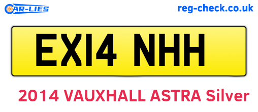 EX14NHH are the vehicle registration plates.