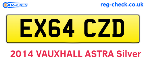 EX64CZD are the vehicle registration plates.