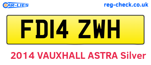 FD14ZWH are the vehicle registration plates.