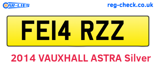 FE14RZZ are the vehicle registration plates.