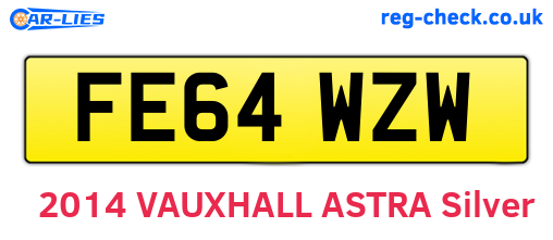 FE64WZW are the vehicle registration plates.