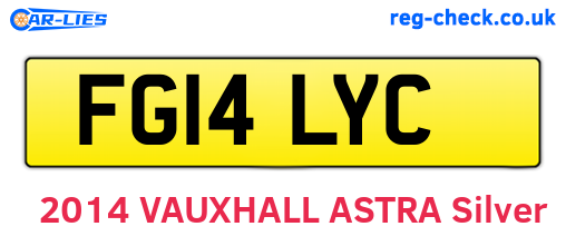 FG14LYC are the vehicle registration plates.