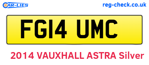 FG14UMC are the vehicle registration plates.