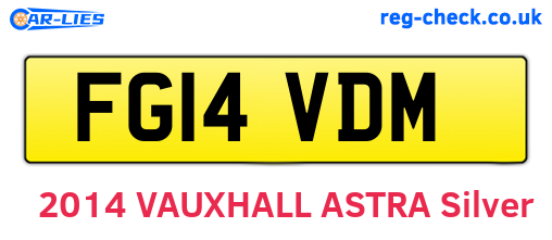 FG14VDM are the vehicle registration plates.
