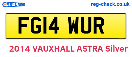 FG14WUR are the vehicle registration plates.