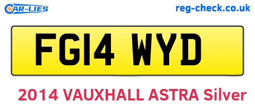 FG14WYD are the vehicle registration plates.