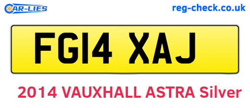 FG14XAJ are the vehicle registration plates.