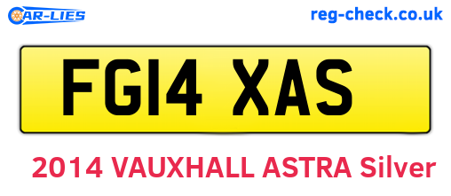 FG14XAS are the vehicle registration plates.