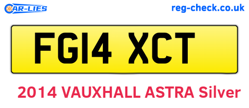 FG14XCT are the vehicle registration plates.