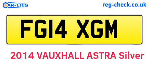 FG14XGM are the vehicle registration plates.