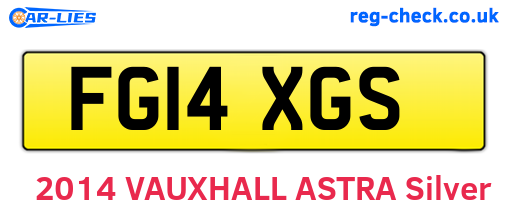 FG14XGS are the vehicle registration plates.