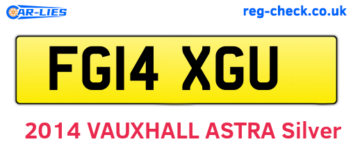 FG14XGU are the vehicle registration plates.