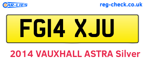 FG14XJU are the vehicle registration plates.