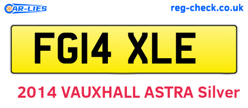 FG14XLE are the vehicle registration plates.